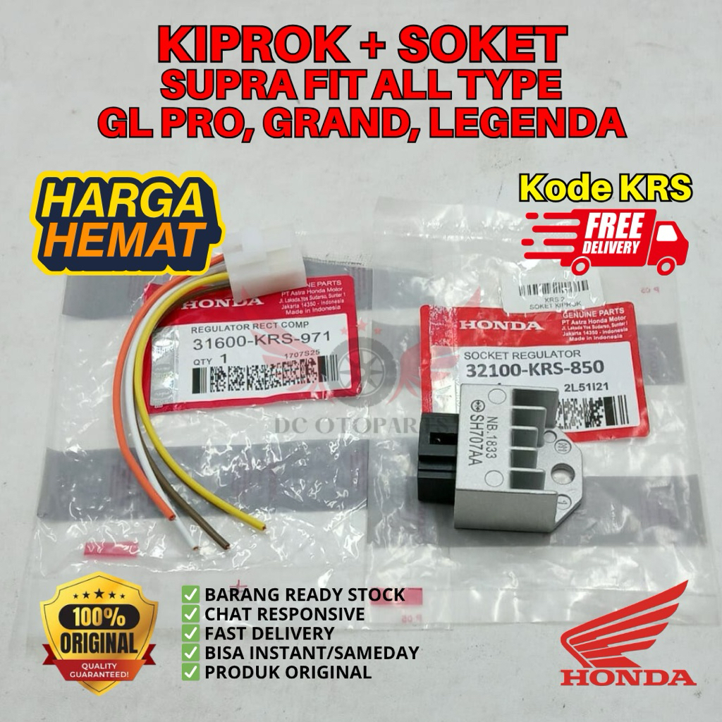 KRS KIPROK SUPRA FIT ORIGINAL AHM HONDA, KIPROK ORIGINAL HONDA SUPRA FIT NEW, KIPROK HONDA GL PRO, K