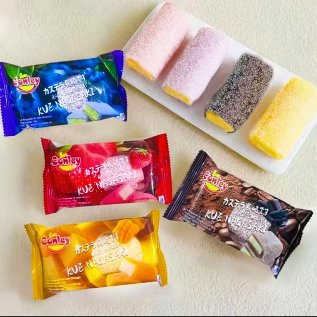 

1Karton isi 60Pcs Mix 4Rasa||Kue Nagasaki Conley 35gr