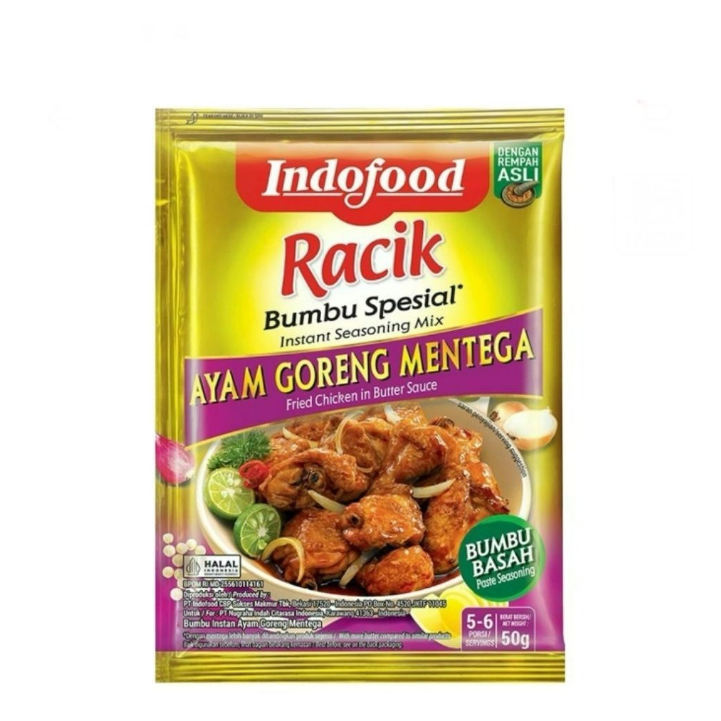 

Indofood racik bumbu special racik ayam goreng mentega pack 50 gr