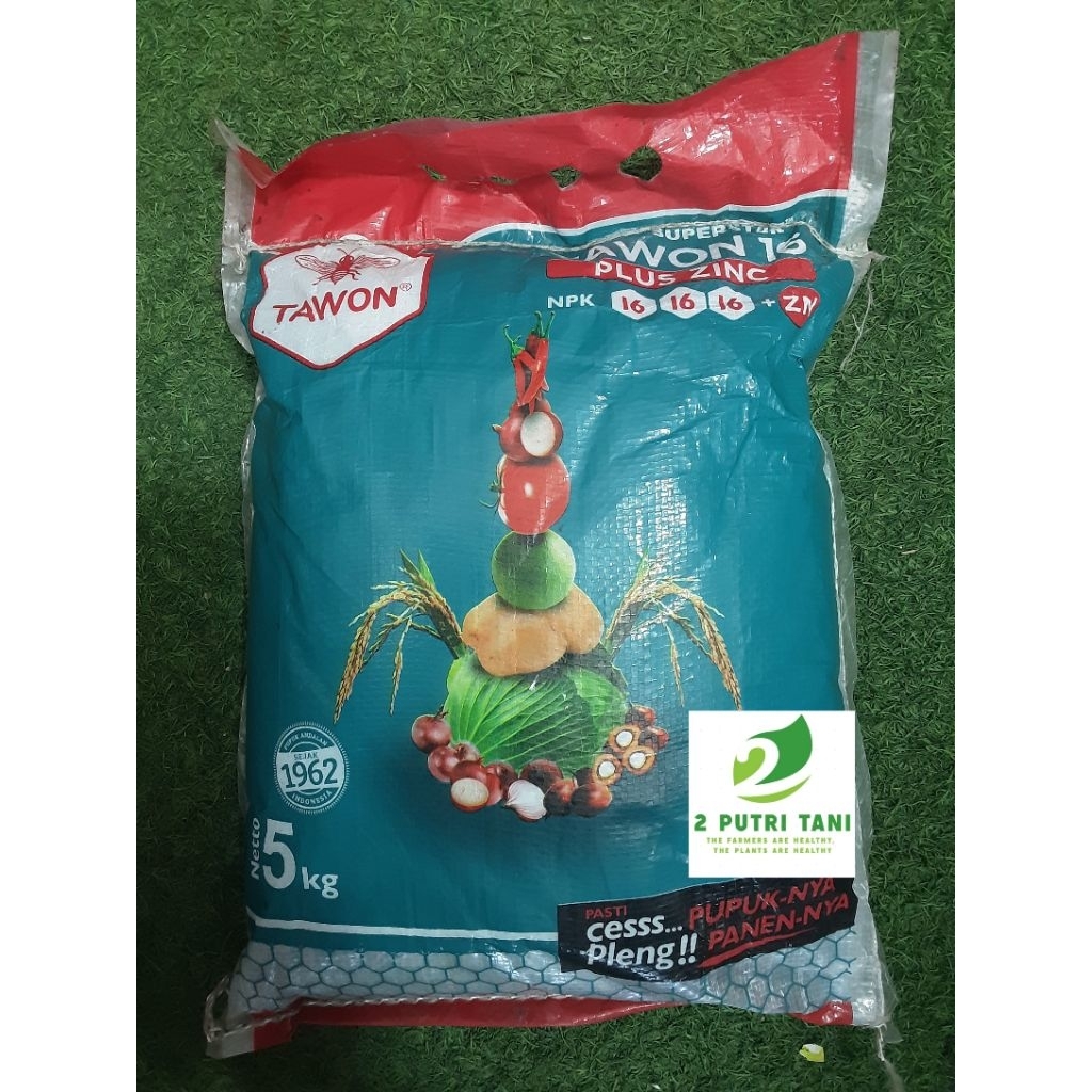PUPUK NPK TAWON 16 16 16 PLUS ZINC 5KG