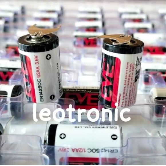 Battery PLC SERVO lithium EVE ER 14250 1/2 AA size 3.6V LS 14250 Baterai LiSOCl2