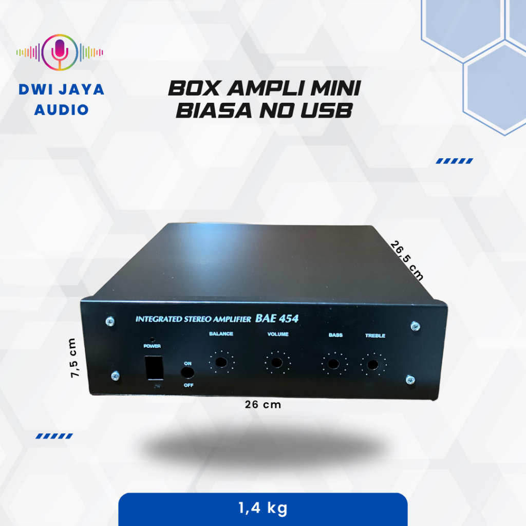 Box Amplifier Mini Biasa Tanpa USB | Bok Ampli
