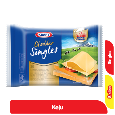 

Kraft Cheese Single Kraft Keju Tinggi Kalsium Lembaran 8 s