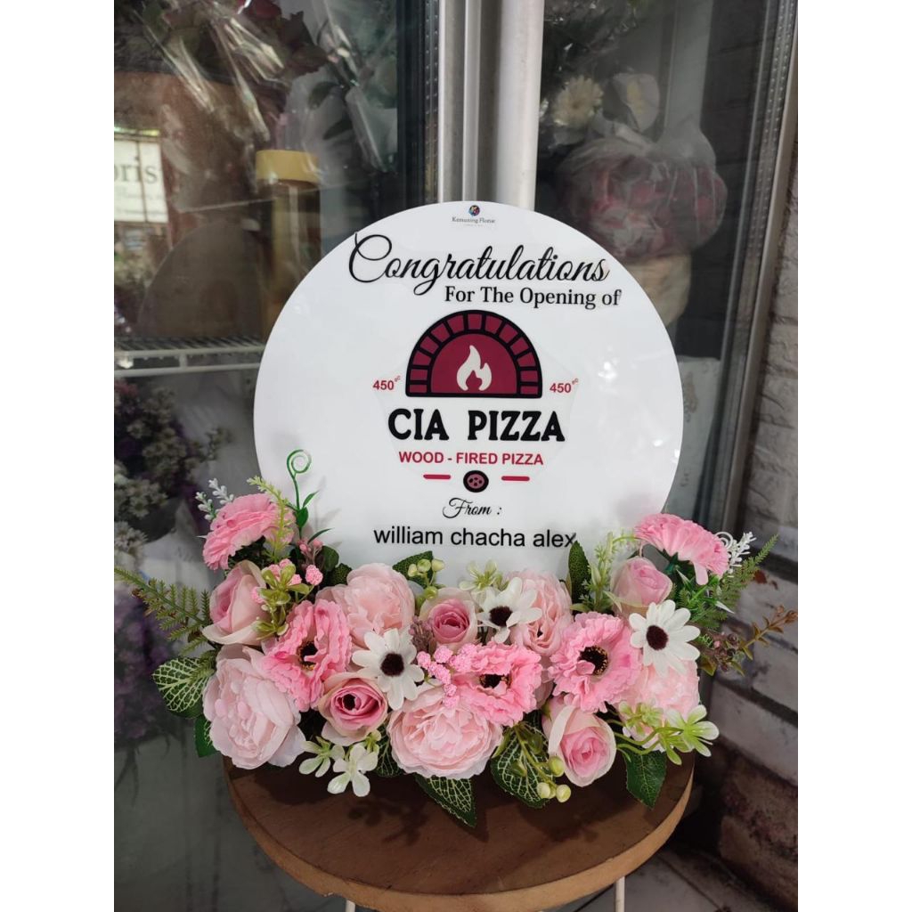 papan akrilik / papan ucapan / bunga papan / papan bunga / karangan bunga akrilik / karangan /