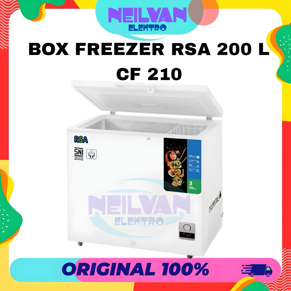 Box freezer rsa 200 liter rsa cf210 freezer rsa 200 liter garansi resmi