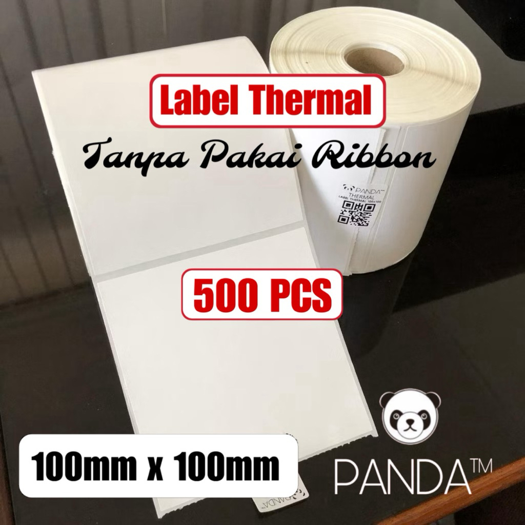 

Label Sticker Barcode 100x100mm Thermal 500Pcs Core 1" untuk resi pengiriman (Cetak Pakai Wax Ribbon)