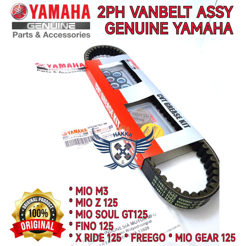 2PH ORIGINAL VANBELT ASSY + ROLLER YAMAHA MIO M3, VANBELT YAMAHA MIO Z 125, VANBELT YAMAHA MIO SOUL 