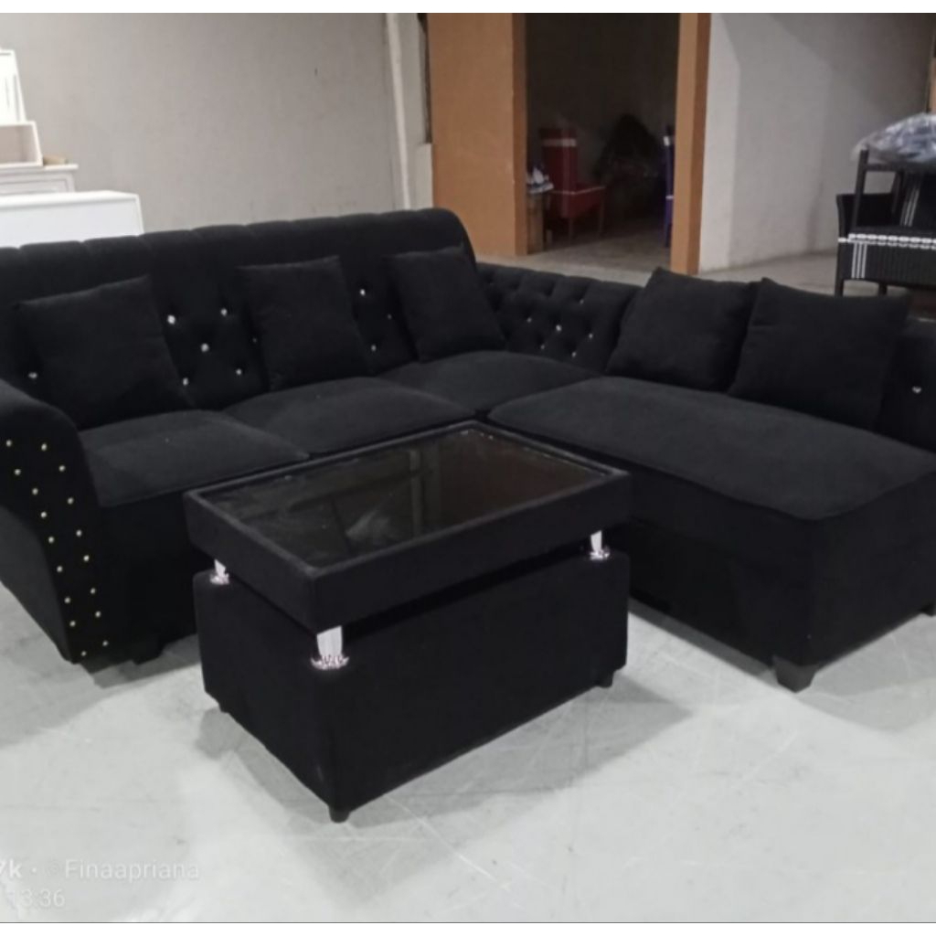 sofa minimalis/sofa sudut/sofa/sofa L kancing