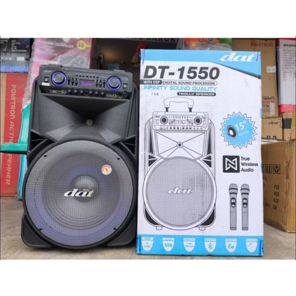 speaker portable dat dt1550/speaker bluetooth dat 15inch