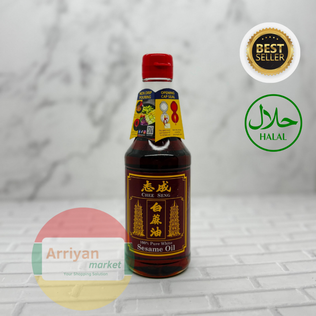

[HARGA TERMURAH ] Chee Seng sesame oil 320ML Minyak Wijen Pure White Sesame Oil 100% Minyak wijen putih