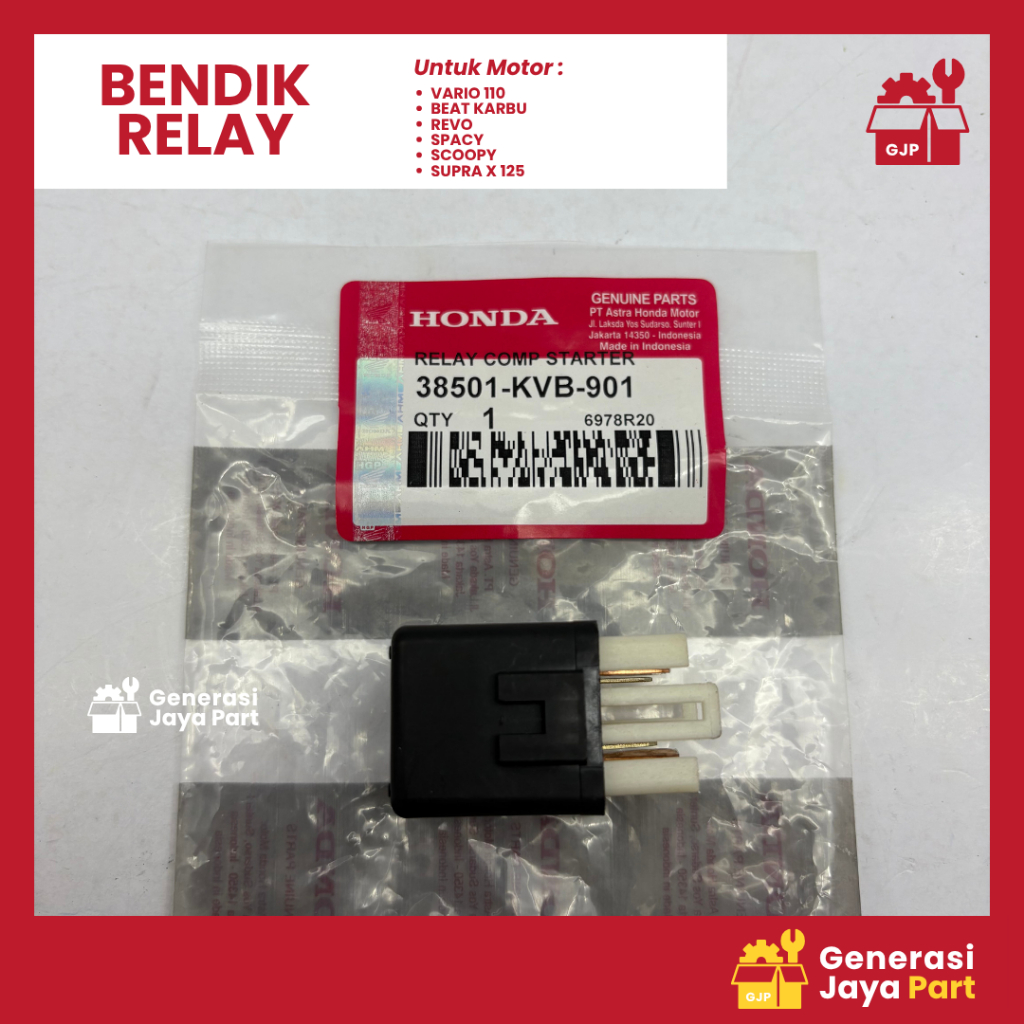 BENDIK RELAY Vario 110 Beat Karbu Revo Spacy Scoopy Supra X 125 | BENDIK RELAY | HONDA | 38501-KVB-9
