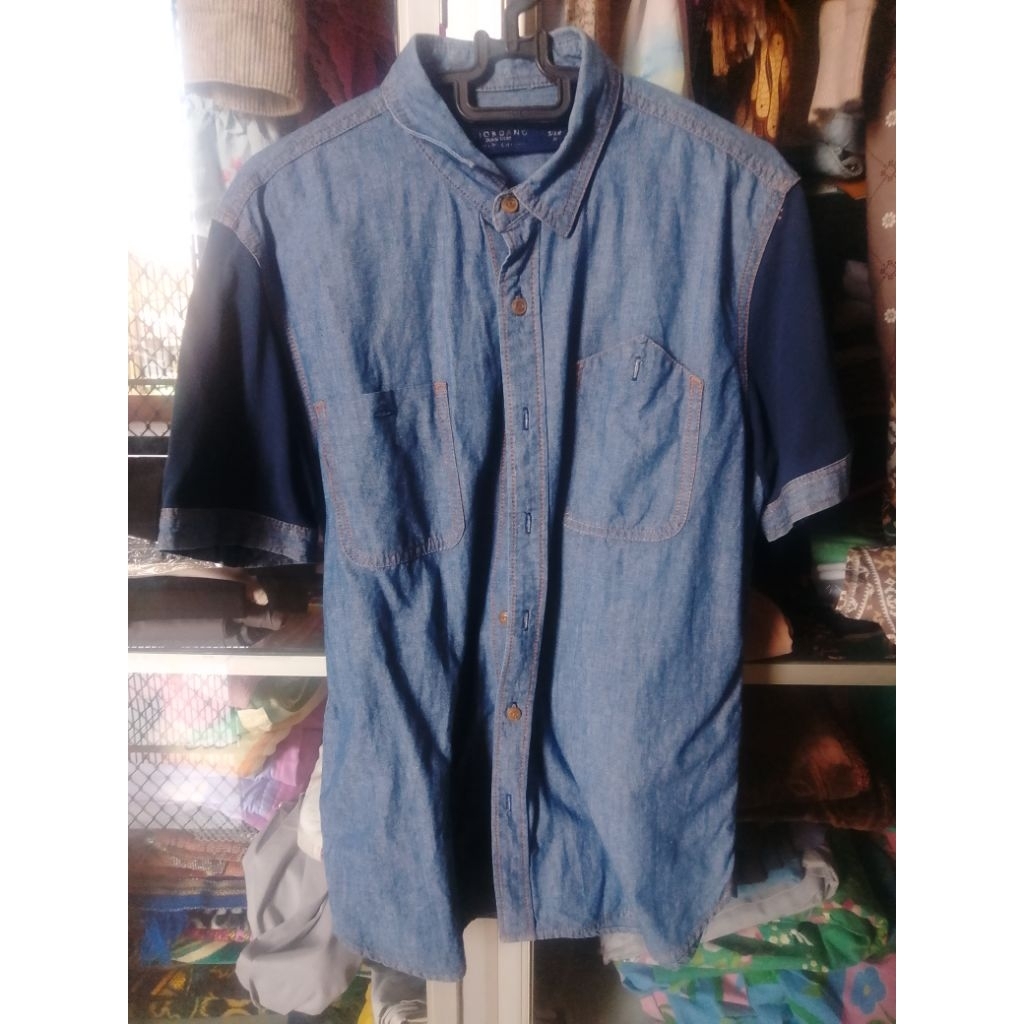 kemeja jeans Giordano original Size L