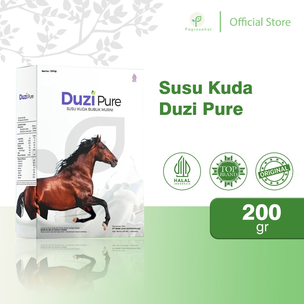 

Duzi Pure - Susu Kuda Lombok Bubuk 200 Gram 1 Box