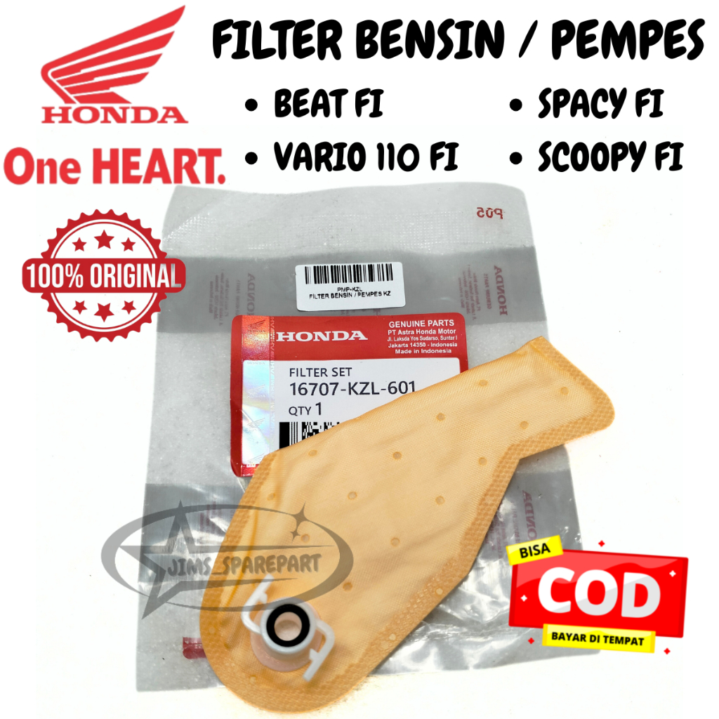 FILTER BENSIN PEMPES HONDA KZL BEAT FI VARIO 110 SPACY SCOOPY KUALITAS ASLI AHM ORI HGP FEUL PUMP PO