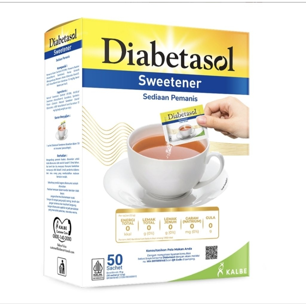 

Diabetasol pemanis gula tanpa kalori 50 gr