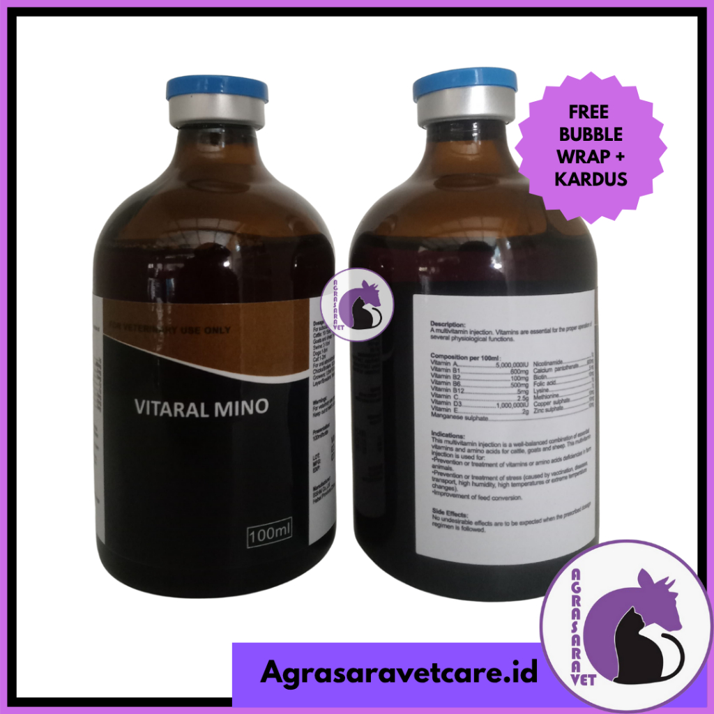 VITARAL MINO 100 Ml Multivitamin Asam Amino Inj - Like VIAMIN Like AMINOPLEX FORTE