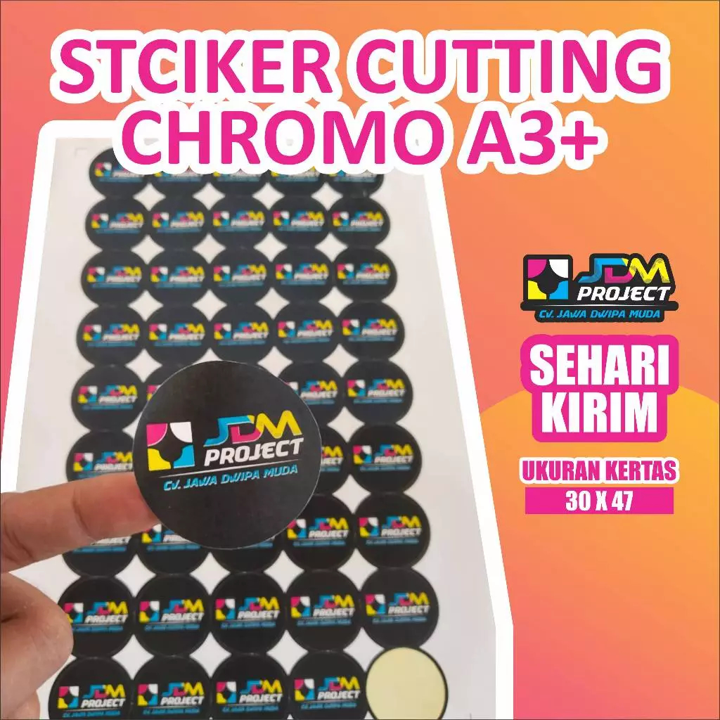 

Cetak Kilat - [1 HARI SIAP KIRIM - DESAIN DARI PELANGGAN] Sticker Chromo/Bontax Label Makanan Ukuran A3+ SUDAH SAMA CUTTING bisa diisi banyak | Tanpa PO