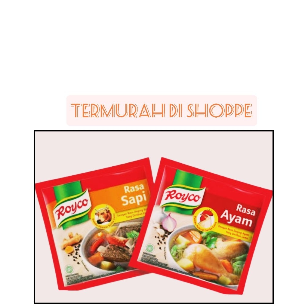 

Royco ayam dan sapi 8 gram isi 12 pic