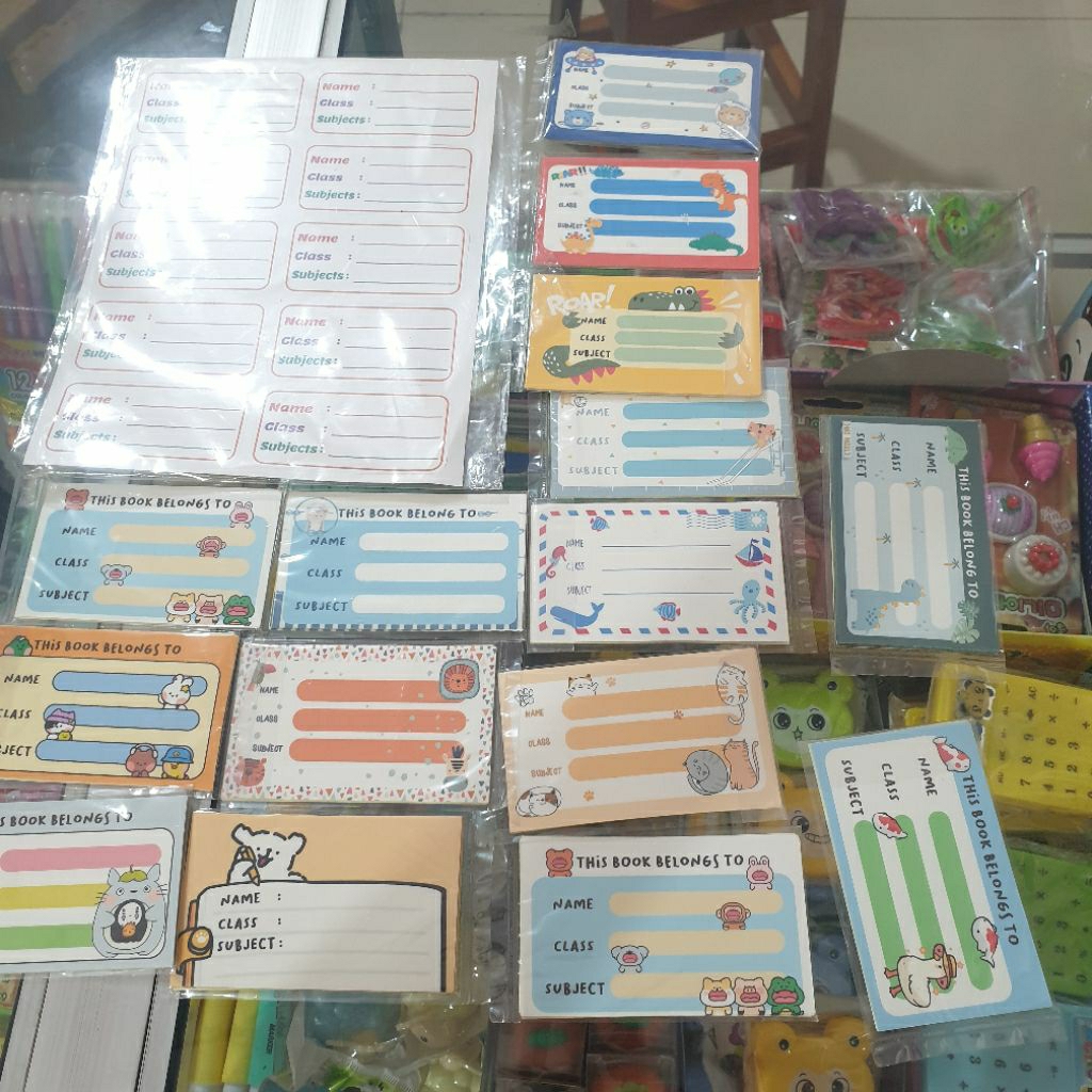 

stiker nama buku tulis buku cetak serang banten instant