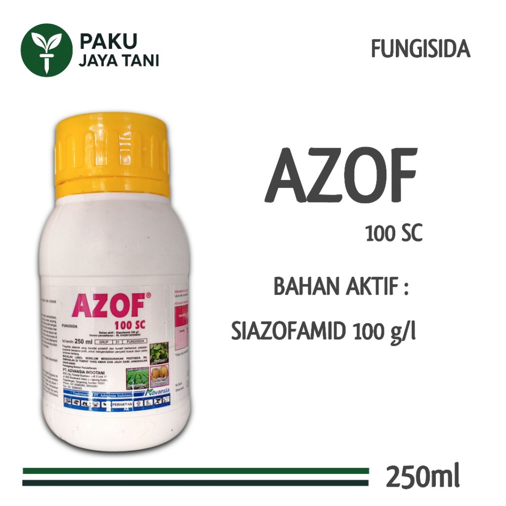 AZOF 100 SC - 250ml | FUNGISIDA SISTEMIK PENGENDALI LAYU FUSARIUM | OBAT ANTI LAYU | OBAT BUSUK DAUN