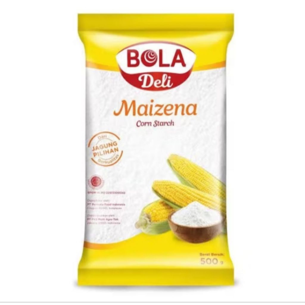 

TEPUNG MAIZENA BOLA DELI KEMASAN 500GR/BOLA DELI