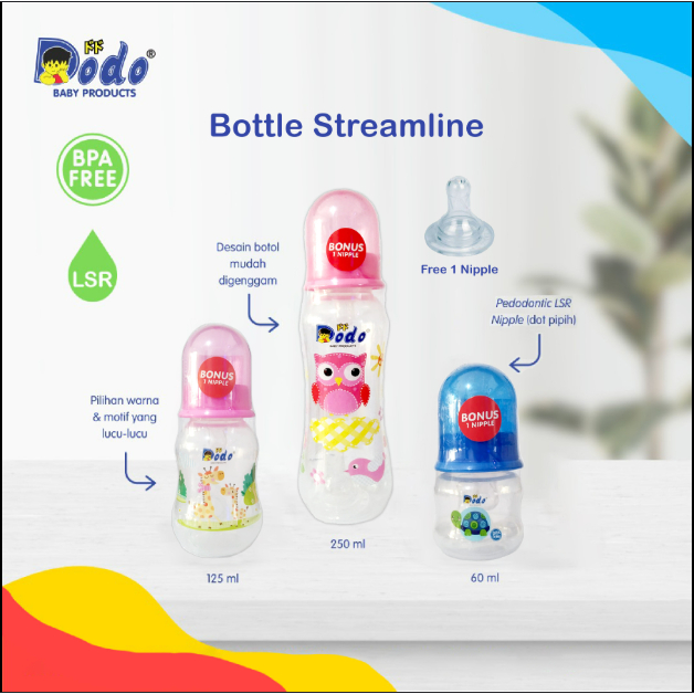 *Frauleinco* DODO Feeding Bottle Botol Minum Susu Bayi Anak Dot Bulat Series
