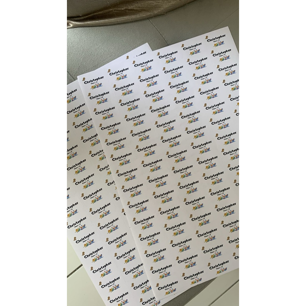 

STICKER NAMA CUSTOM / STICKER NAMA BUKU / STICKER NAMA ANAK MURAH