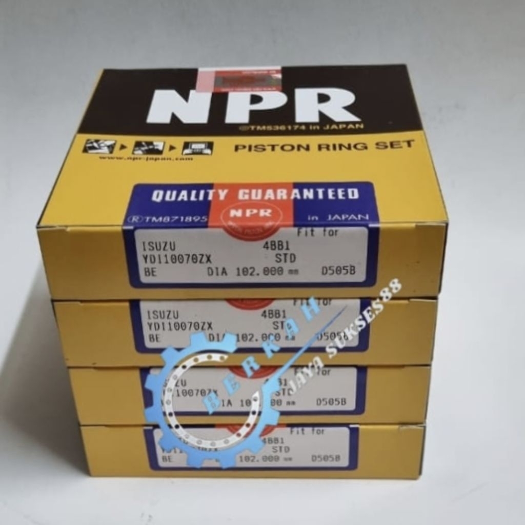 RING PISTON ISUZU 4BD1, 6BD1 ( HITACHI ) MERK NPR JEPANG