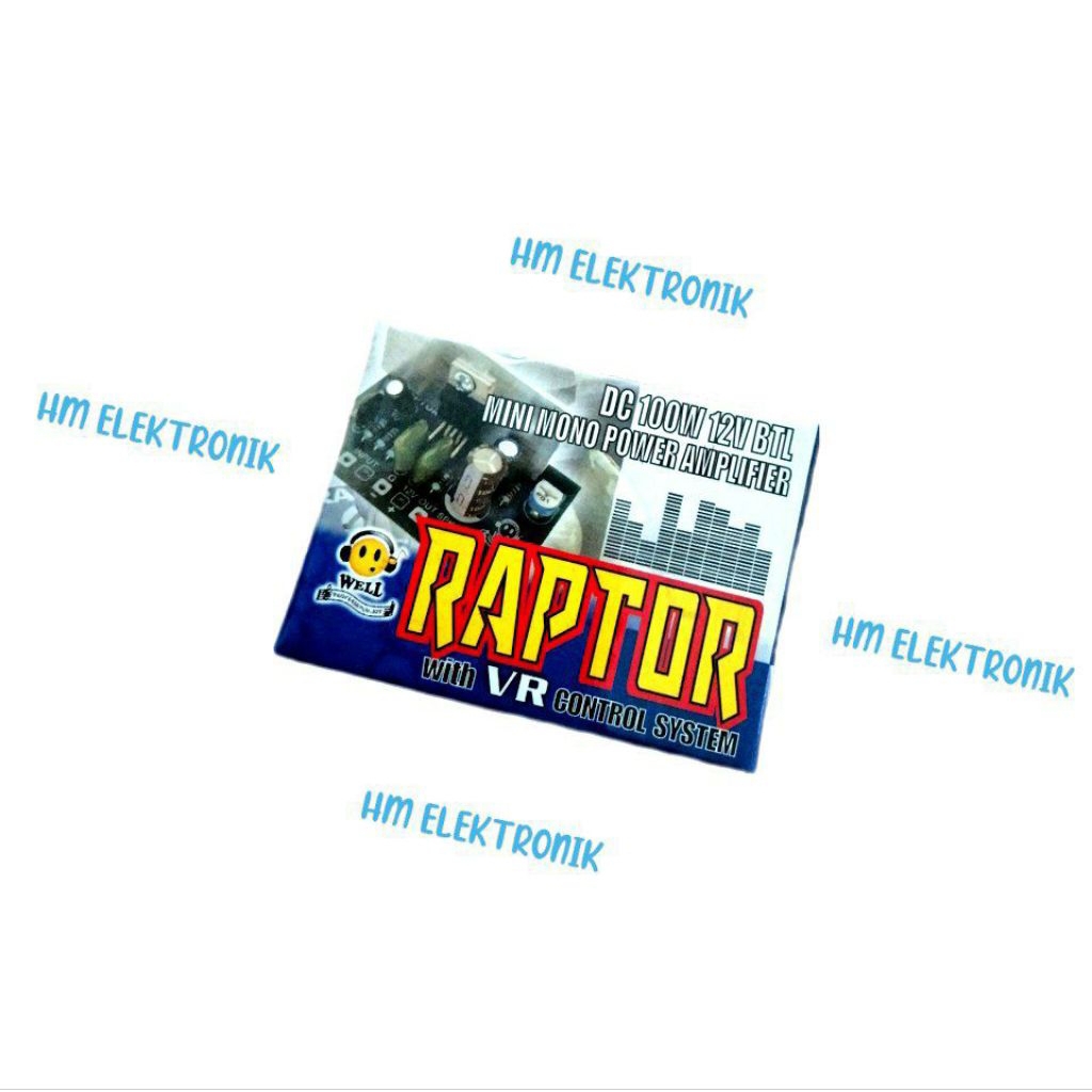 KIT POWER AMPLIFIER DC MINI BTL 100 WATT 12V MONO