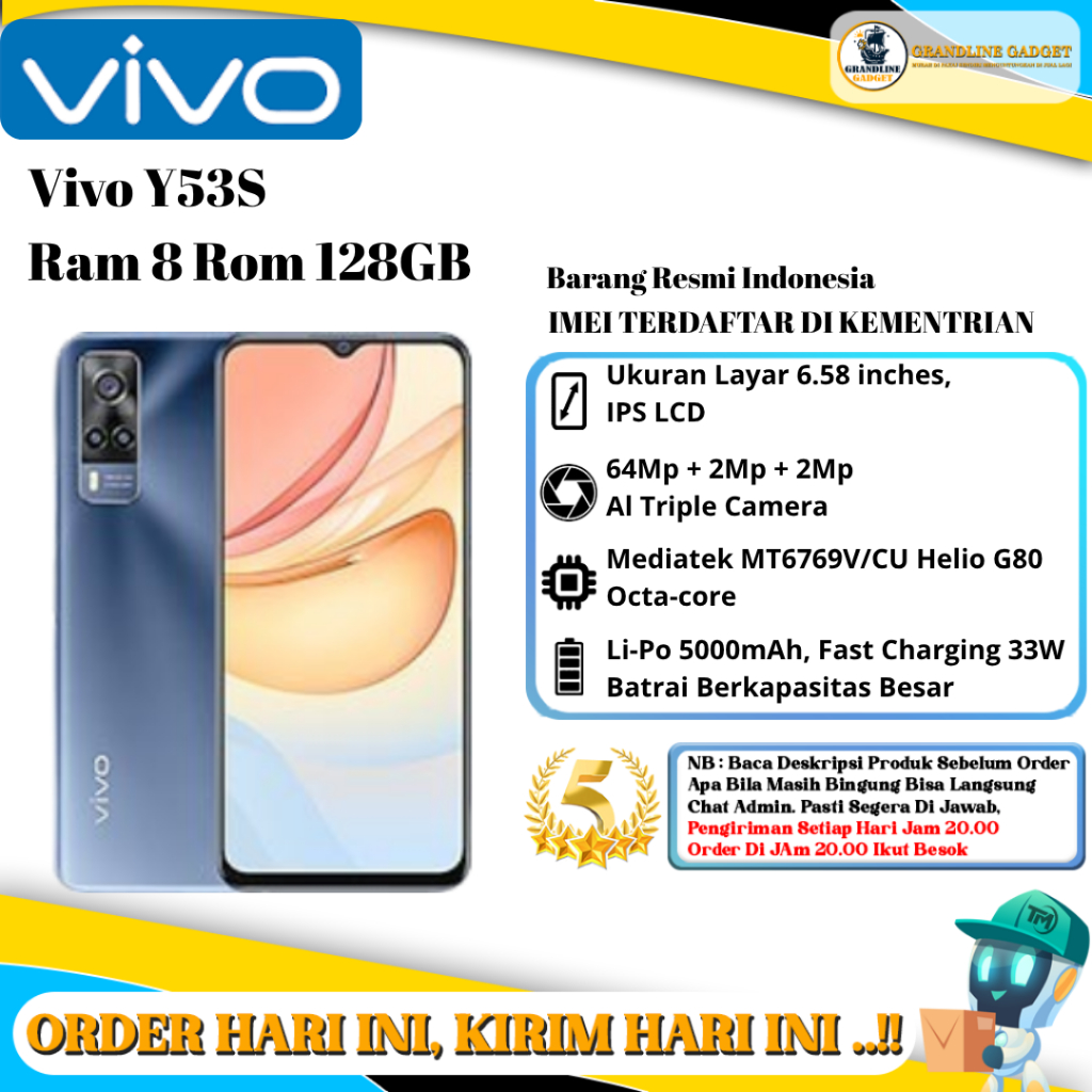 Vivo Y53S Ram 8 Rom 128GB NFC
