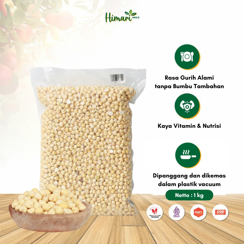 

Kacang Arab Panggang 1 Kg Gurih Renyah Oleh Oleh Haji dan Umroh Roasted Chickpeas