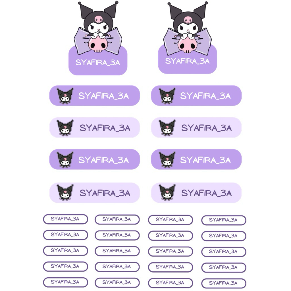 

[REDISTUDIO] 100pcs LABEL ATK STIKER ALAT TULIS ANAK STICKER NAMA ANTI AIR WATERPROOF CUSTOM