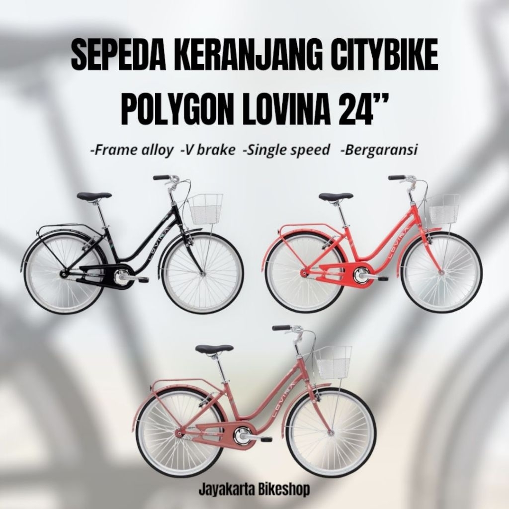 SEPEDA KERANJANG ANAK REMAJA DEWASA CITYBIKE 24 POLYGON LOVINA | ORIGINAL DAN BERGARANSI