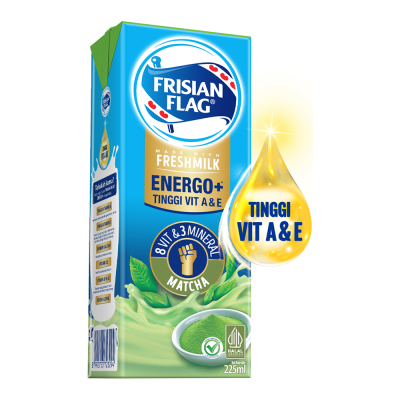 

Frisian Flag Energo+ Susu Segar Rasa Matcha 225 ml