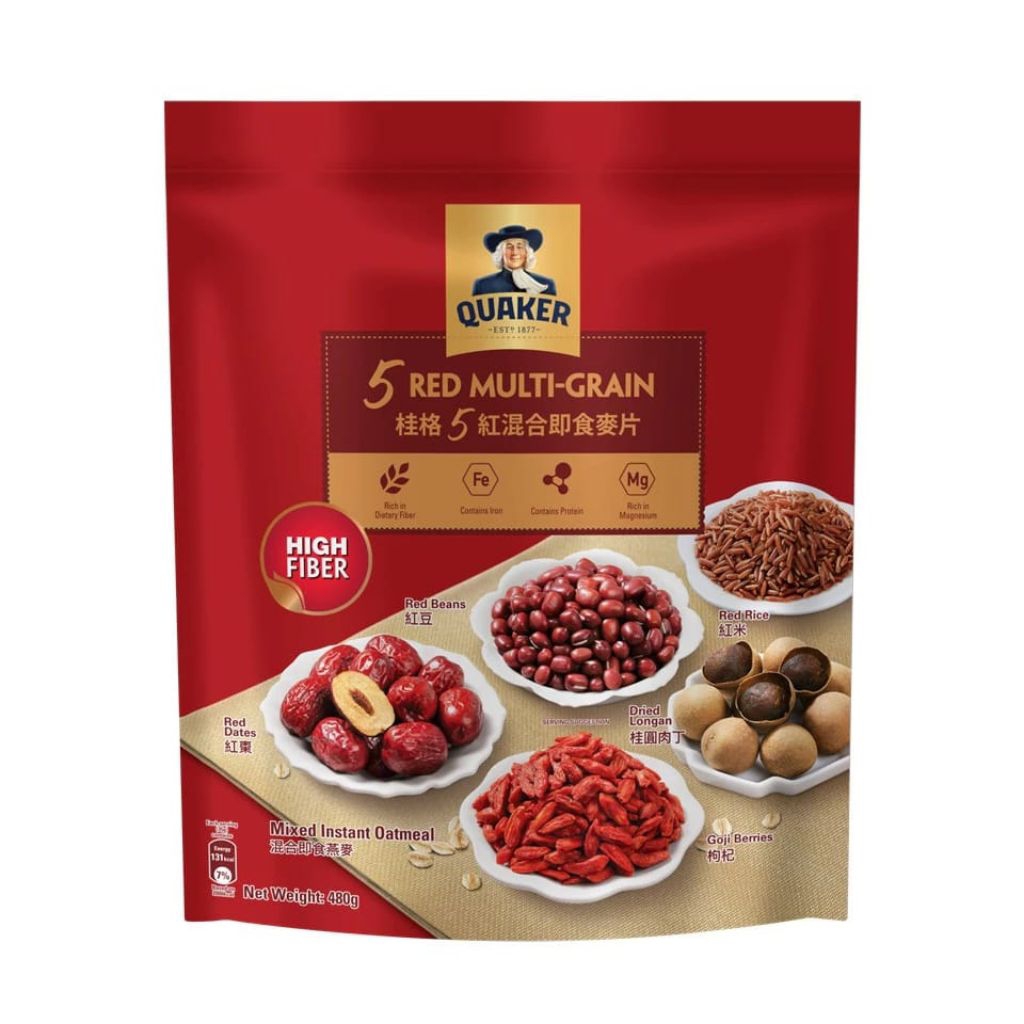 

QUAKER 5 Red Multi-Grain Mixed Oats Malaysia (480g)