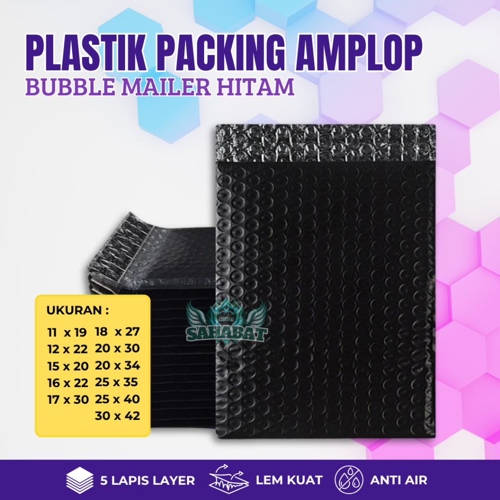 

Kantong Plastik Packing Amplop BUBBLE MAILER Polymailer Bubble Wrap Hitam Black Bungkus Pelastik Paket Usaha Online Shop Murah