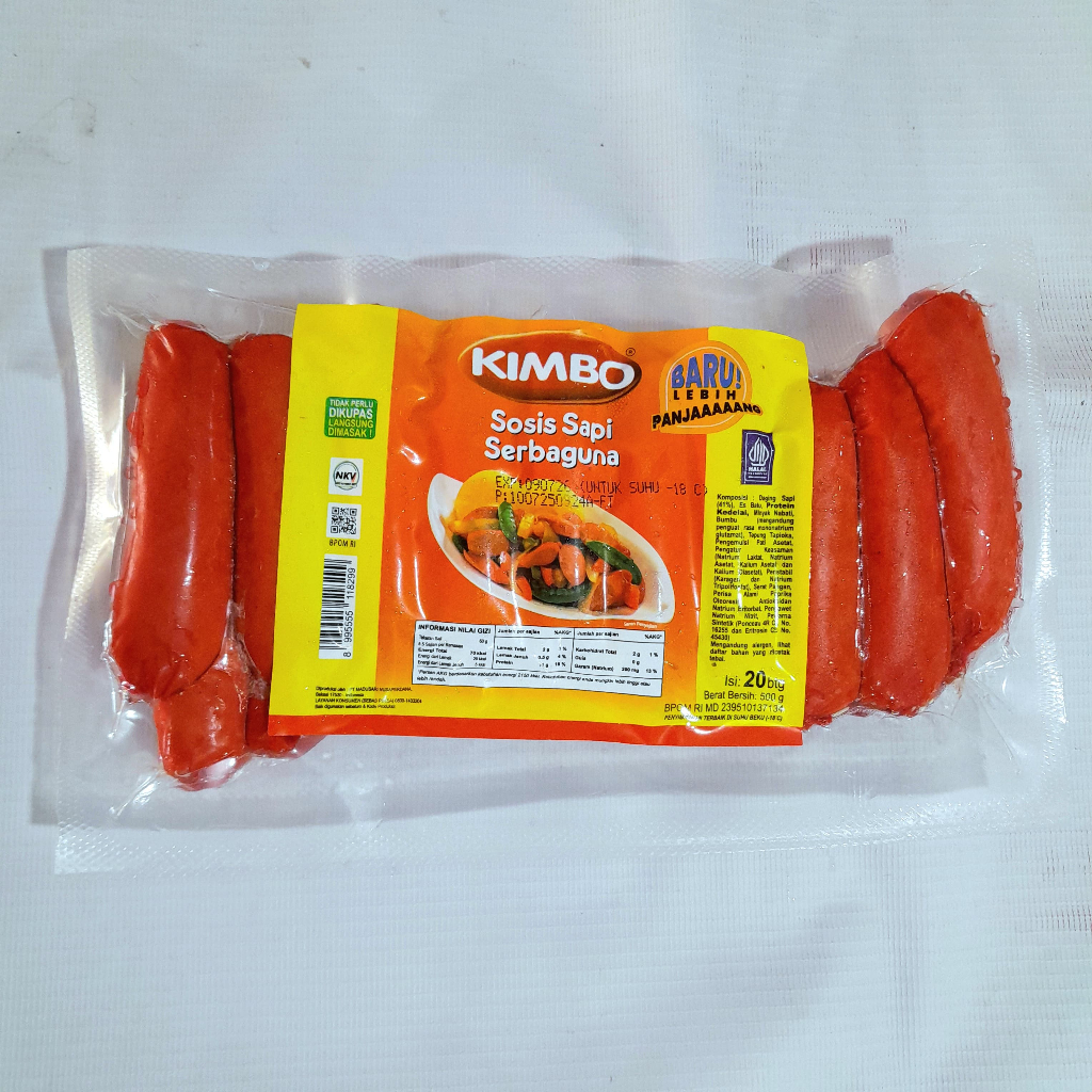 

KIMBO sosis cocktail long merah 20s 500gr