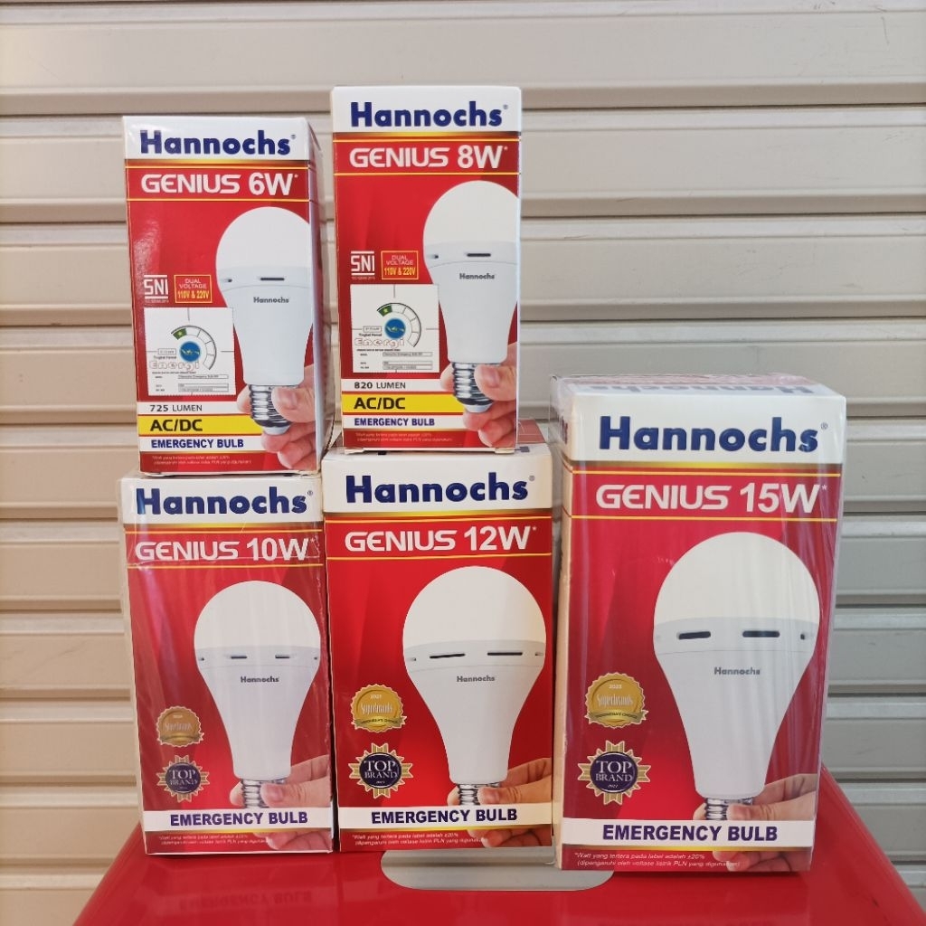 Lampu Bohlam Emergency Hannochs / Lampu Hannochs Genius / Hannochs Emergency Bulb (6W/8W/10W/12W/15W