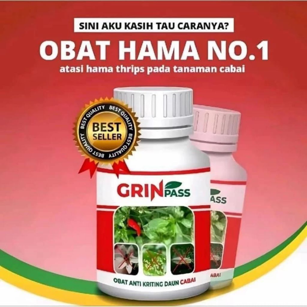 GRIN PASS 100ml obat hama dan anti kriting daun cabai