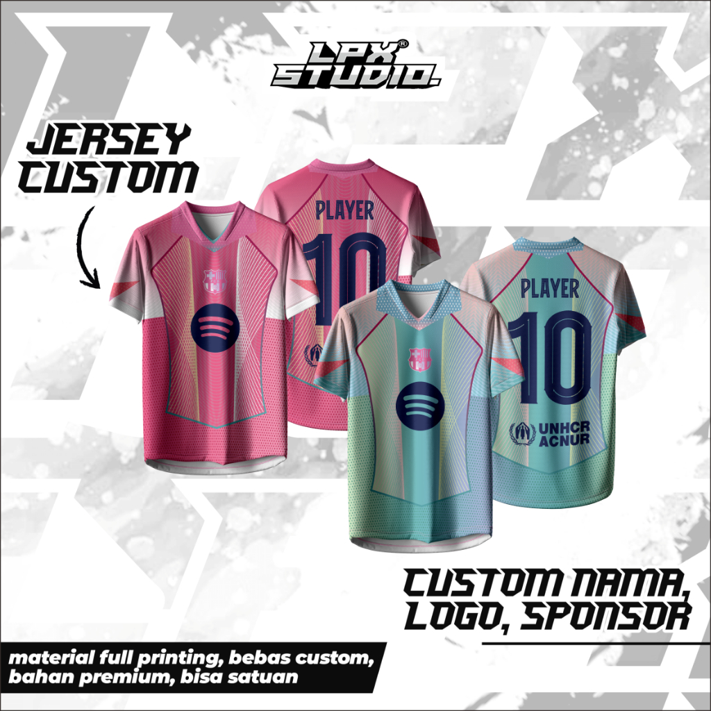 Jersey Barcelona Pink Fantasy / Jersey Barcelona / Kaos Barcelona / Jersey Bola / Jersey Vintage
