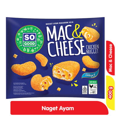 

So Good Mac & Cheese Chicken Nugget 400g - Enak dan Menggugah Selera So Good Naget Ayam Mac and Cheese 400 g