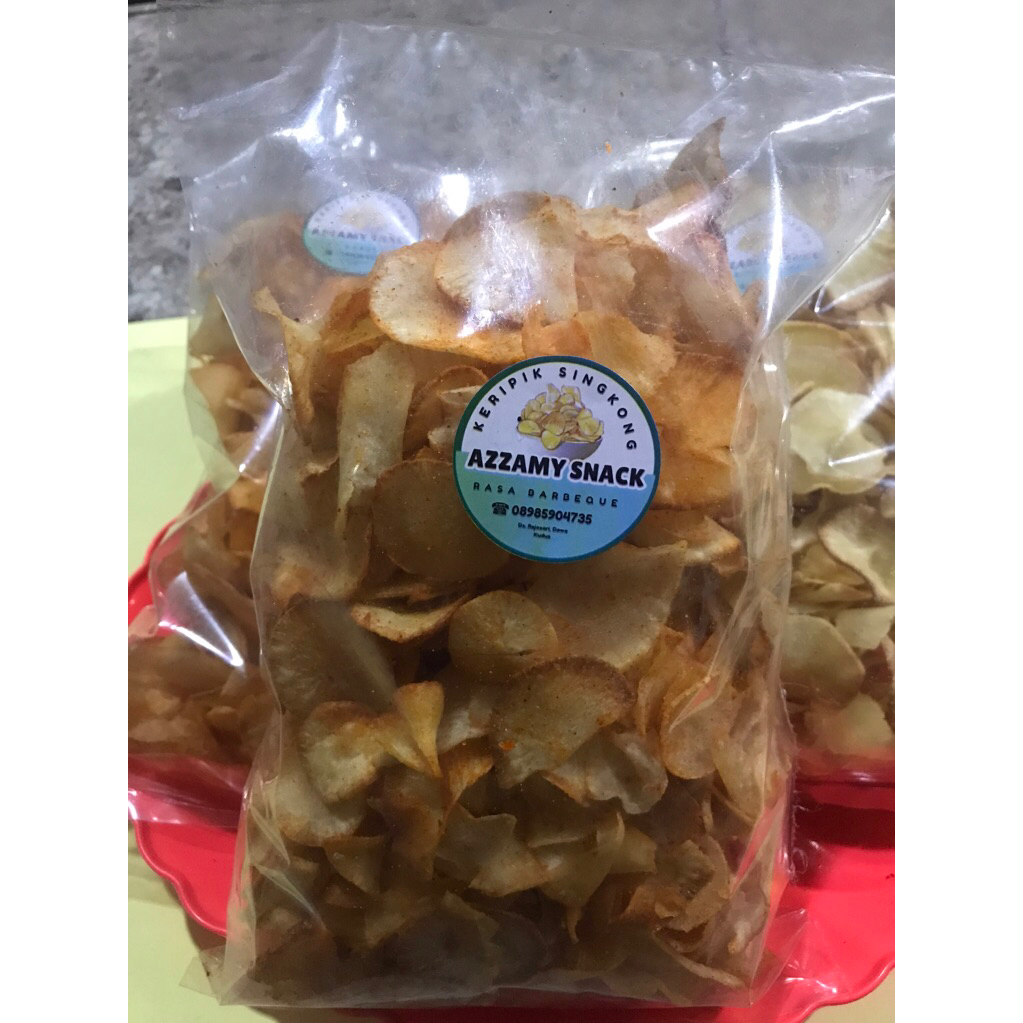 

Kripik Singkong Rasa Barbeque 1kg 1/2kg 1/4kg