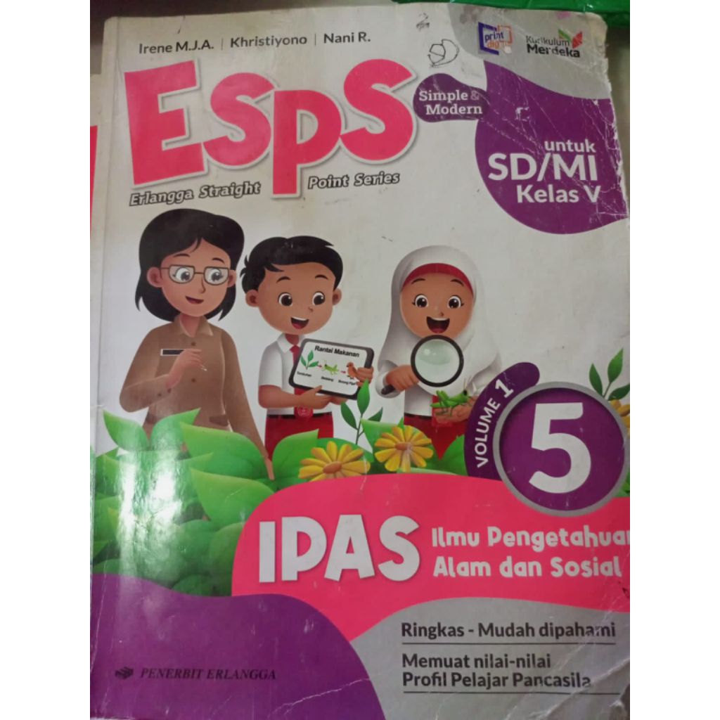 BUKU ESPS IPAS KELAS 5 PENERBIT ERLANGGA (BEKAS)