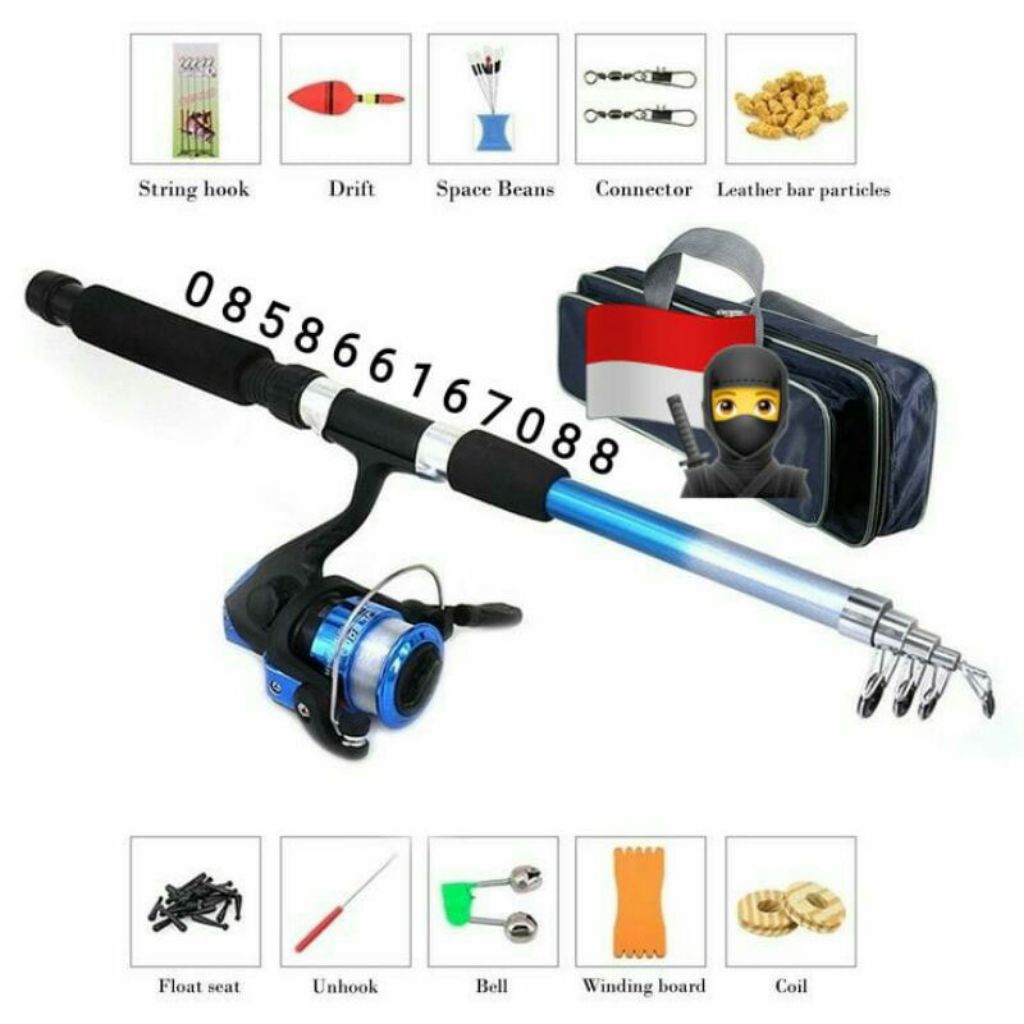 joran antena teleskopik karbon kuat