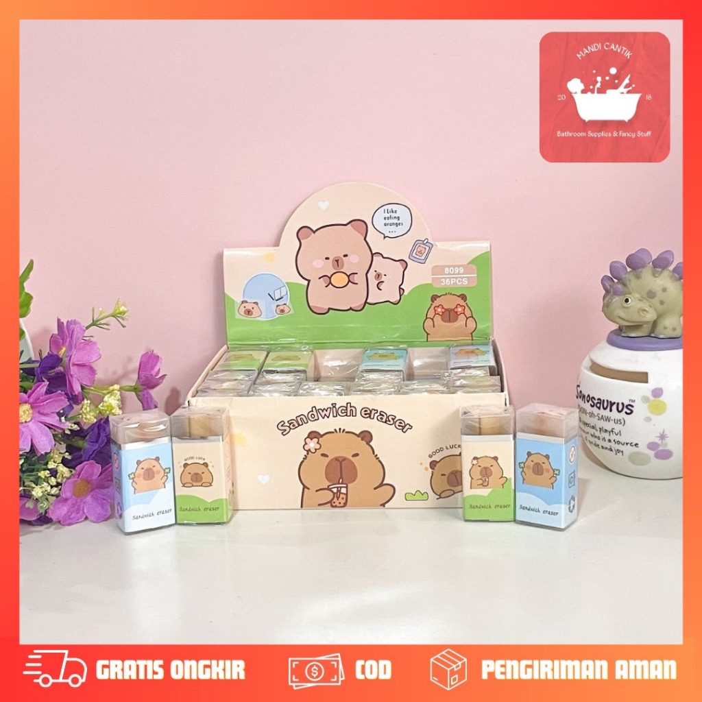 

PENGHAPUS KOTAK MINI CAPYBARA ER-1980 eraser hapusan lucu imut kado unik souvernir murah setip