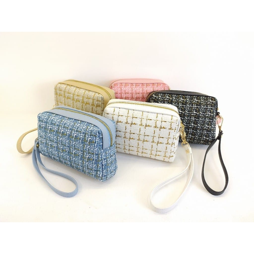 pouch dompet kanvas dompet kosmetik wanita dompet wanita serbaguna