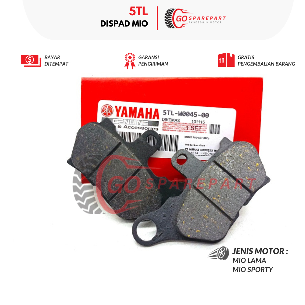 5TL DISPAD MOTOR YAMAHA MIO / KAMPAS REM MOTOR MIO / KAMPAS REM CAKRAM MOTOR / REM DEPAN MOTOR / CAK