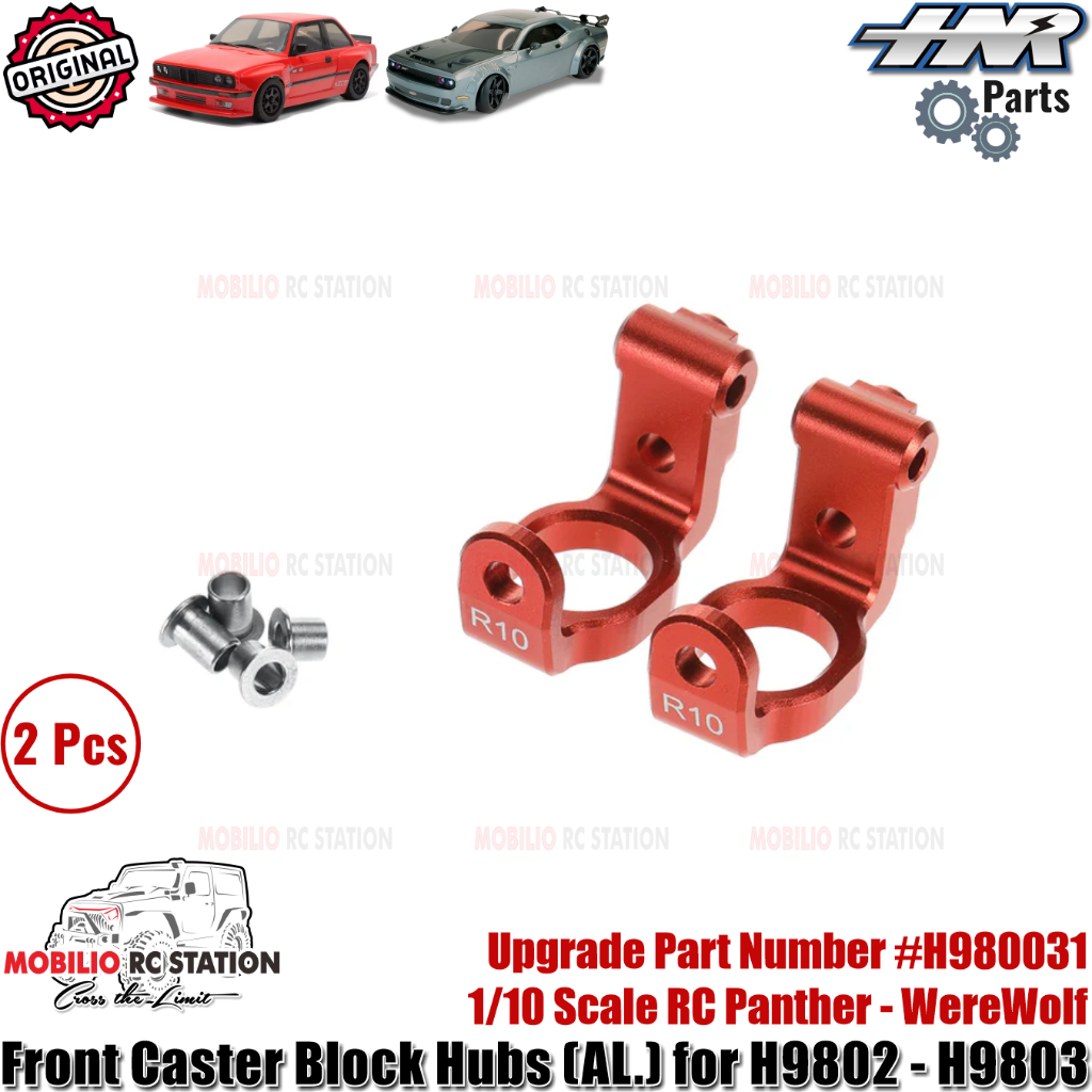 HNR Upgrade Part #H980031 Front Caster Block (AL.) for RC H9802 H9803 1/10 Panther WereWolf RC Car O
