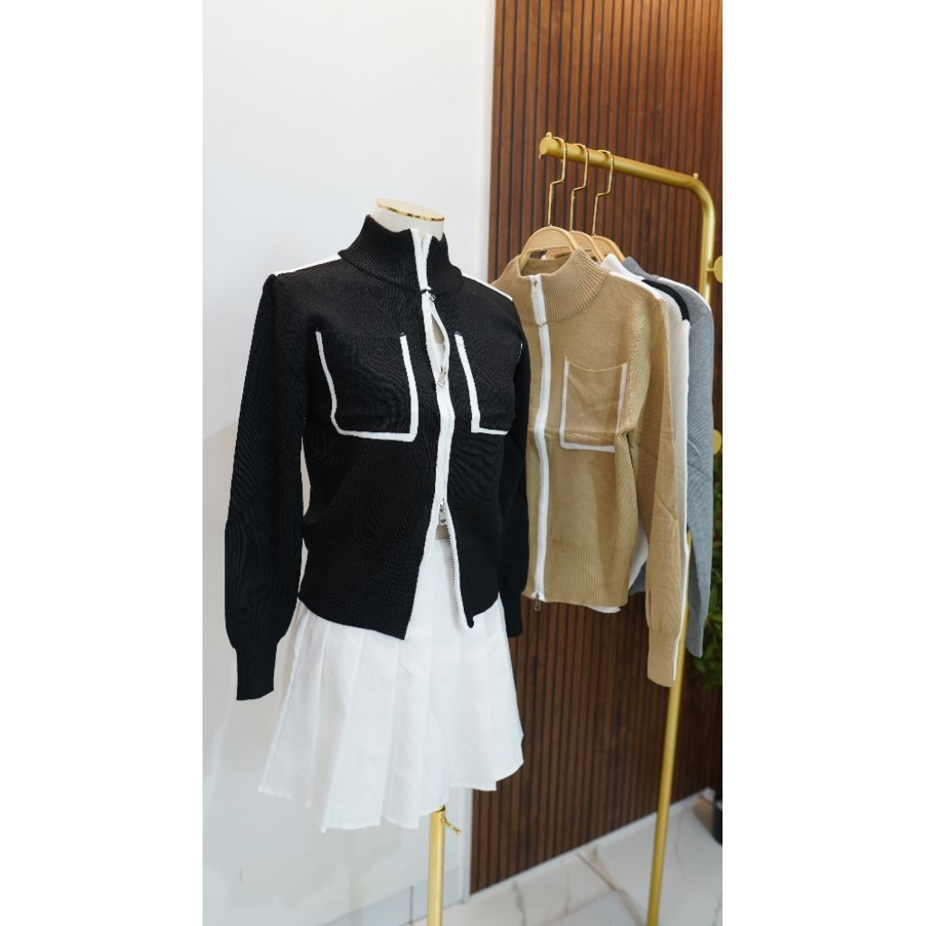 Sweater Rajut Knit Wanita - Coklat