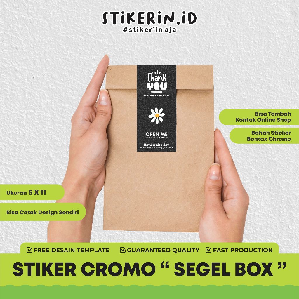 

STIKER SEGEL BOX / STIKER PACKCAGING / stiker chromo glosy